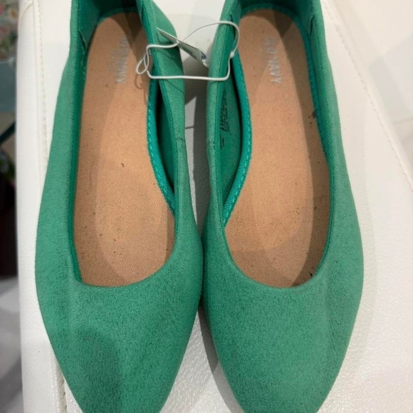 Old Navy Shoes - Old‎ Navy Green Suede Ballet Flats Shoes Women Size 7